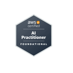 Selo oficial da certificação AWS Certified AI Practitioner