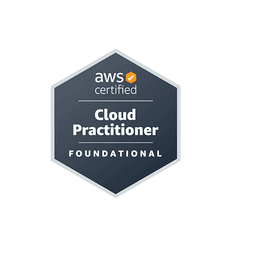 Selo oficial da certificação AWS Certified Cloud Practitioner